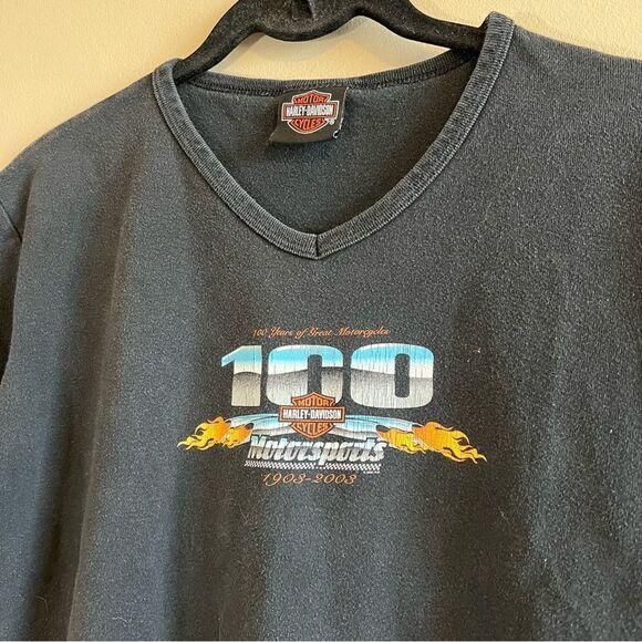 ✨ Harley Davidson Women’s Black 100 Years Top Small - Picture 2 of 7